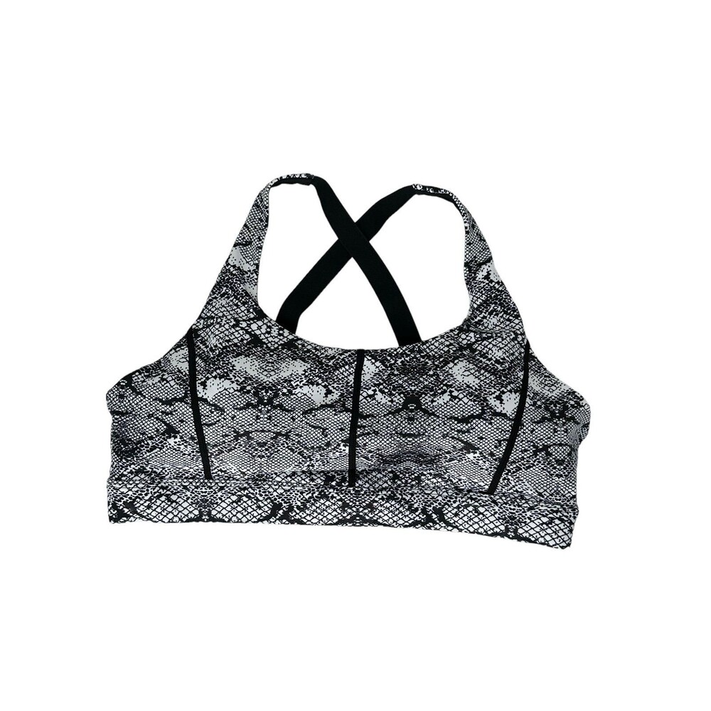 Zyia Light n Tight Metallic Snakeskin Sports Bra  Size XXL